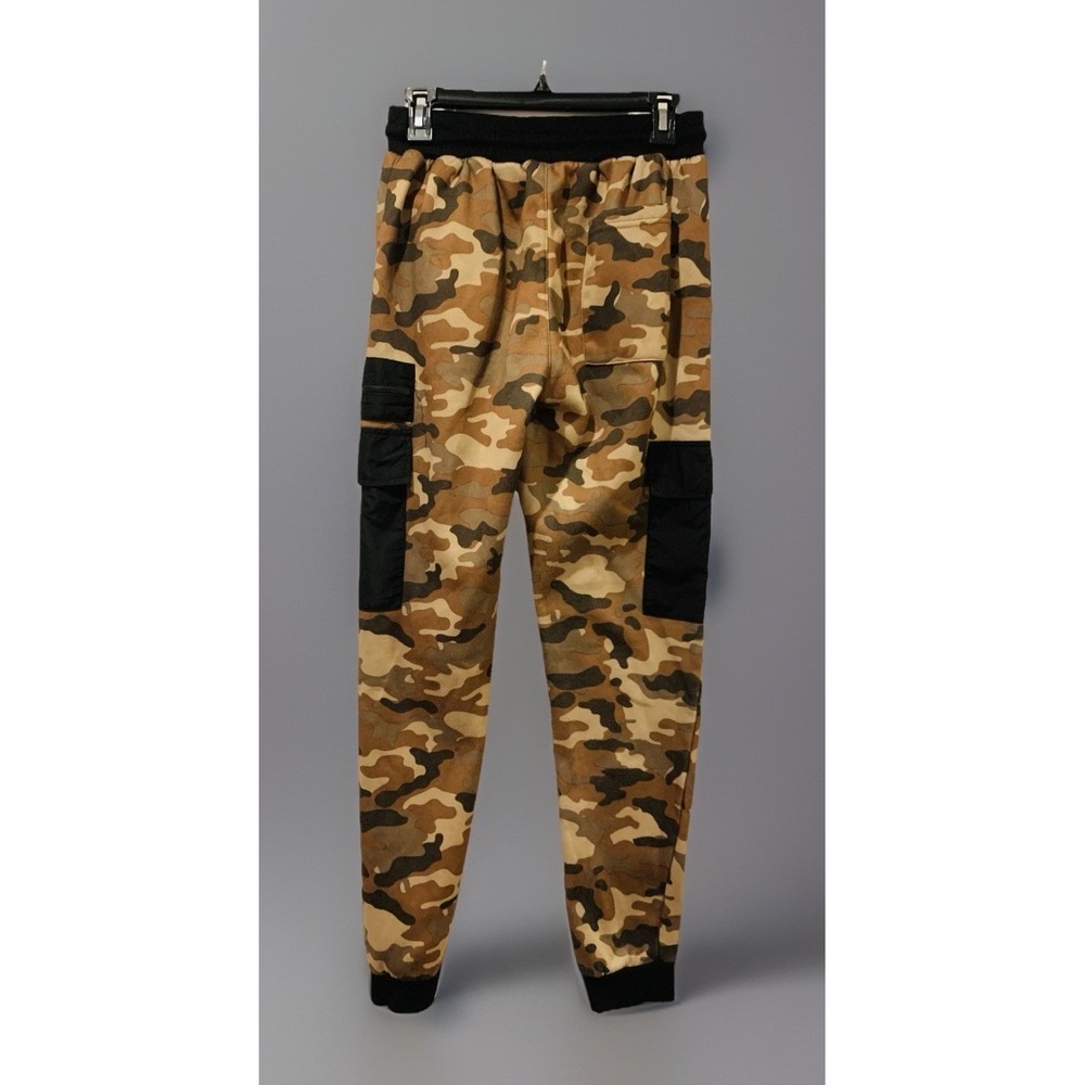Seven Souls Men's Brown Camo Jogger Sweatpants Drawstring Size Medium Camofladge